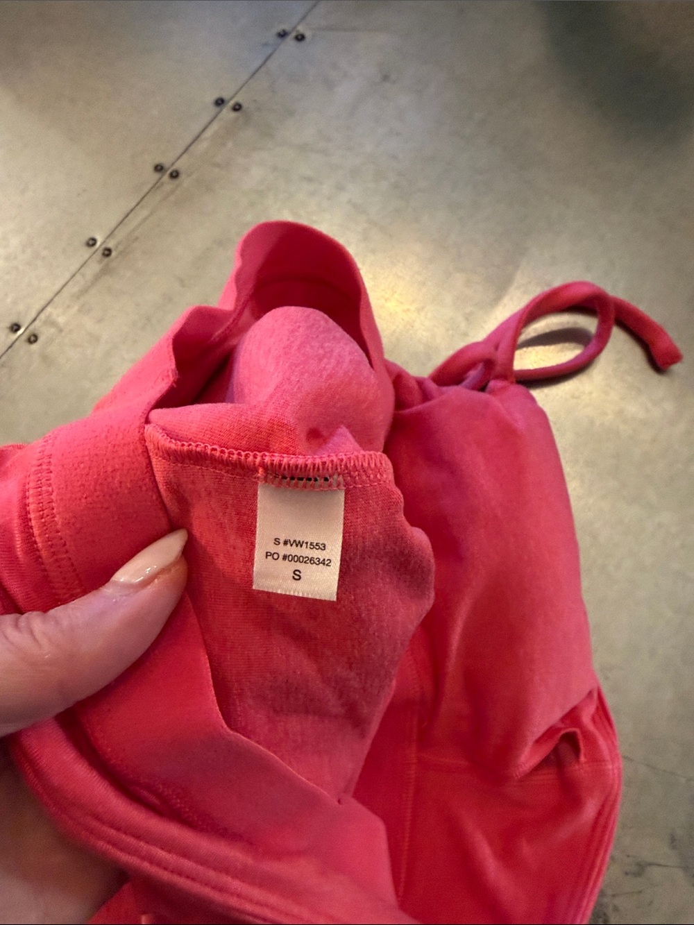 Vuori Halo Halter Ruched Top, S, Sunset Pink - Picture 4 of 7
